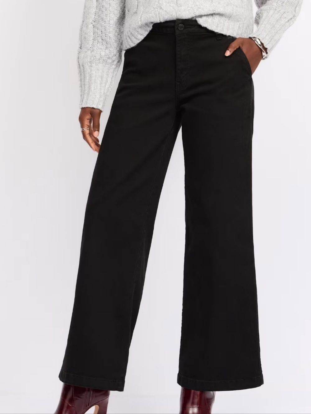 Indigo SixPalazzo Jean - Dark Denim